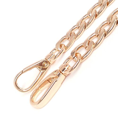 Top-end 12mm Width Gold Tone Flat Metal Iron Handbag Chains Handles Purse Handles Chains 19.7 Inches