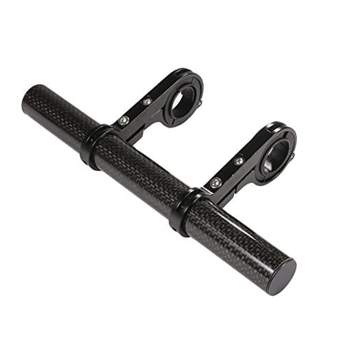 Double Handlebar Extender Holder Great for Bike Mounts, Flashlights, Speedometer Extension Installation (Carbon Fiber for 25.4-31.8MM)