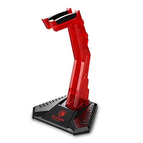 S-xlyz Gaming Headphone Cradle Acrylic Headphone Bracket Stand Head-mounted Display Rack Headset Hanger Holder For Gamers (Red)