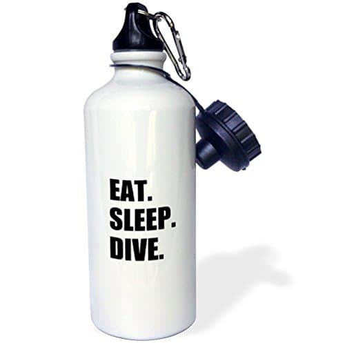 Beforyou Aluminium Sports Water Bottle Eat Sleep Dive Drinking Flask 400ml 600ml