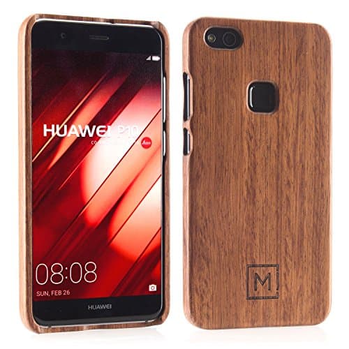 MIQODO MiClip Rosewood Case for Huawei P10 lite, Backcover Clip in Slim Case Design Premium Wooden Case