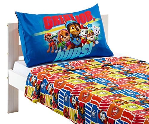 Gabel Paw Patrol Cushion Cover and Sheet, 100% Cotton, 2.5 x 25 x 31 cm ,Multicolored (Pups)