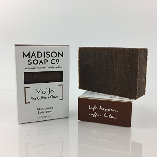 Handmade Vegan Bath Soaps by Madison Soap Company, Hand and Body, Women Made in Wisconsin, Natural, Organic, Holiday Gifts for Her, Essential Oils, Natural Colorants (MOJO (Coffee + Clove))