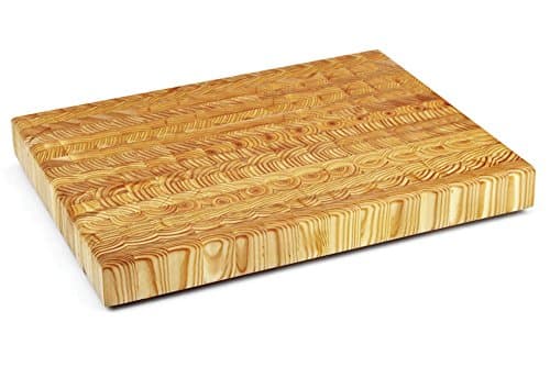 Larch Wood 21.5 x 15 x 2-inch End Grain Cutting Board