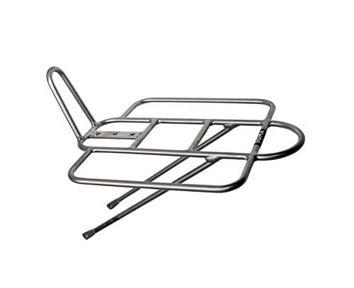 Soma Fabrications Demi Porteur Bicycle Front Rack 26-30" (Silver) – Aluminum Bicycle Rack – Bicycle Accessories – Bicycle Cargo Racks – Medium Size Pizza Rack