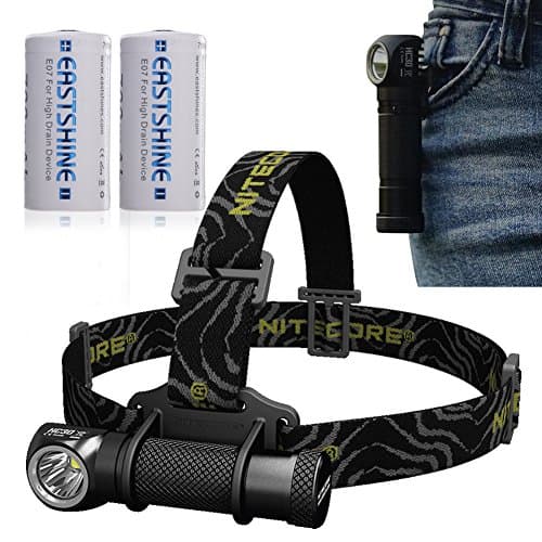 EASTSHINE Nitecore HC30 1000Lumens CREE XM-L2 U2 LED Headlamp Bundle with 3400mah 3500mah 18650 Battery or USB Charger