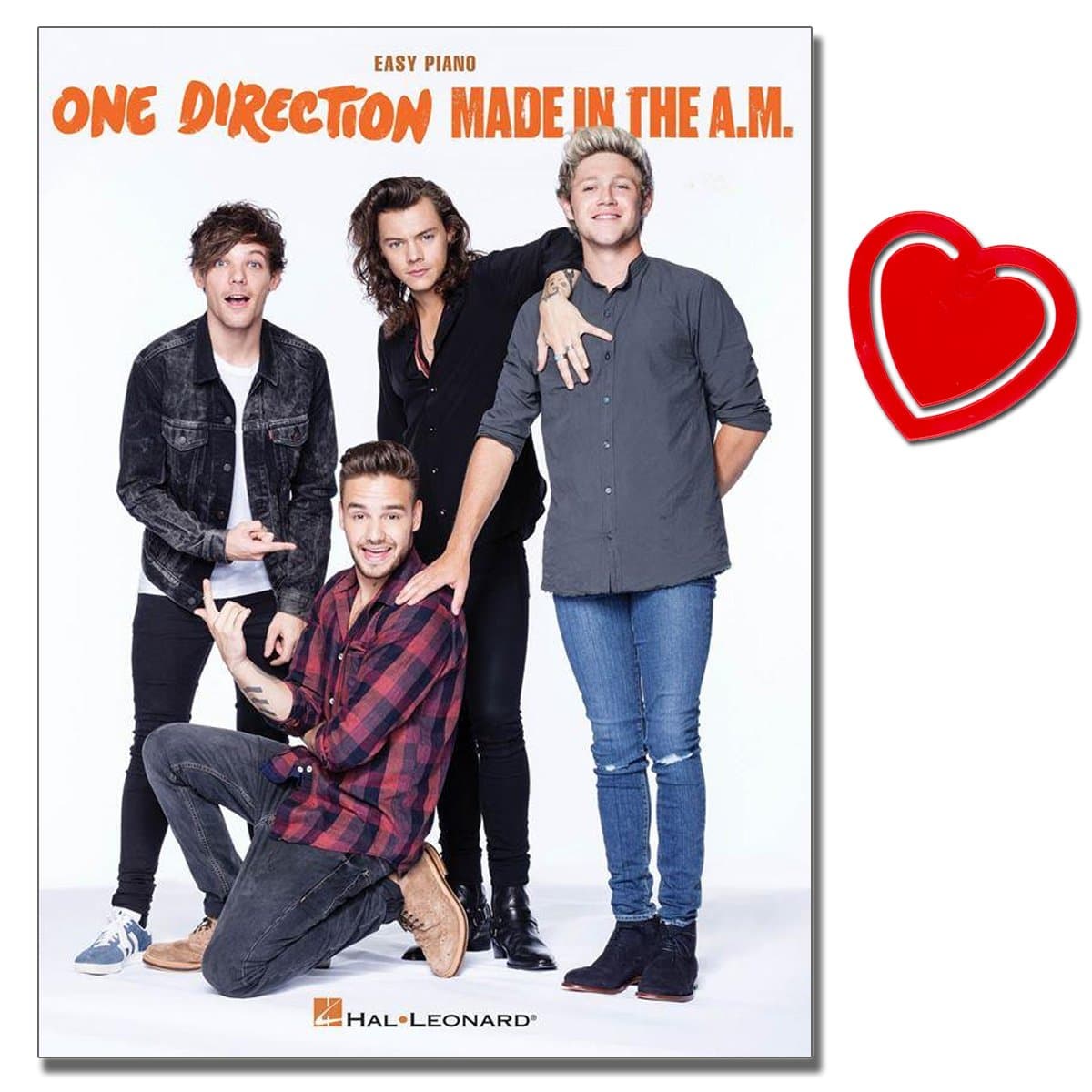 One Direction - Made in the A.M. - Songbook for piano with colourful heart-shaped music clip