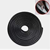 SJ 16Ft (5M) Car Door Edge Guard TrimCar Edge Trim Rubber Seal Protector Guard Strip For Cars Metal Edges (Black)