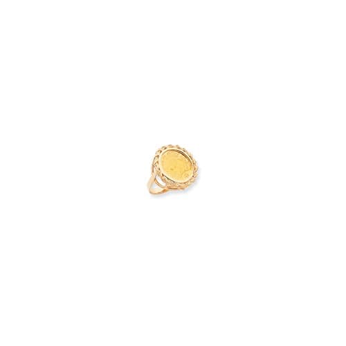 14k Yellow Gold 1/10th Panda Coin Ring