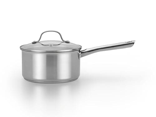 T-fal Performa Stainless Steel Sauce Pan with Lid 3 Quart, Induction Compatible, Oven Broiler Safe 500F, Multipurpose Handy Saucepan, Kitchen Small Pot, Pots and Pans, Cookware, Dishwasher Safe Silver