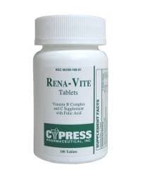 RENA-VITE TABS CYPR 100TB by CYPRESS PHARMACEUTICAL *** Part No: 60258016001