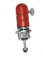 One Atv Wheeler Whip Safety Flag Red 1/4 Inch Shorty Quick Release Mount - Holder