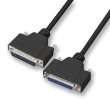 L-COM - CSMNB25MF-2.5 - COMPUTER CABLE, SERIAL, 2.5FT, BLACK