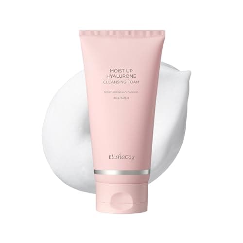 [EC ELISHACOY] Moist Up Hyalurone Cleansing Foam 150g - Mild and Hydrating Facial Foaming Cleanser with Hyaluronic Acid, Removes Dead Skin Cells and Makeup Residue, Soft and Rich Meringue Bubbles Foam
