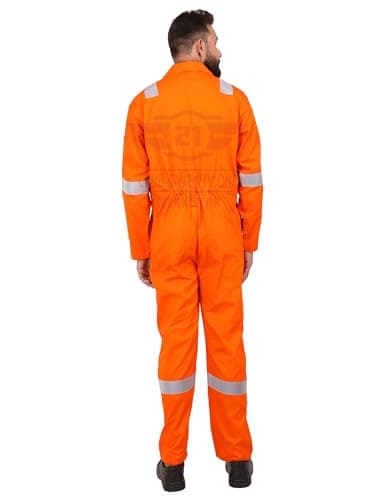 CLUB TWENTY ONE Men's Cotton Coverall for Industrial and Protective Use with Certified Reflective Tape