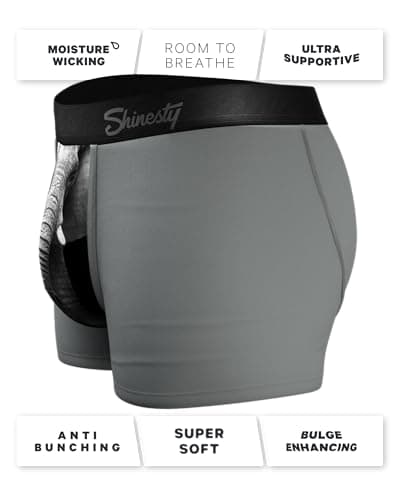 Shinesty Ball Hammock Mens Trunk Underwear with Pouch for Balls, Ultra Soft, Moisture-Wicking, Modal Underwear, 3-Inch Inseam