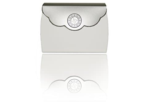 Tri-Fold Envelope Shaped Compact Mirror with 3 Magnifications- White