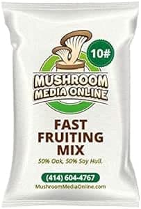 Fast Fruiting Pellets, aka Masters Mix (50% Oak and 50% Soy) - Ideal and Fast-Growing Substrate for Mushroom Cultivation, Oyster Mushrooms, Shiitake, and More (10 Pounds)