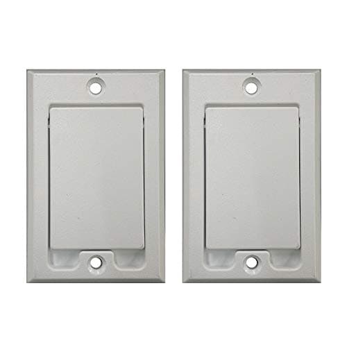 EFP Central Vacuum Square Door Inlet Wall Plate for Nutone Beam VacuFlow - White (2-Pack)