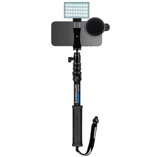 SANDMARC Pole for iPhone: 10-25" Waterproof Extension Selfie Stick for iPhone 14, 13, 12, 11 Pro Max, SE, XS, XR, X, 8 & 7