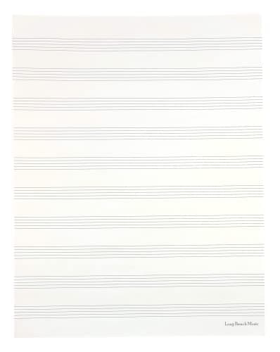 Manuscript Paper 10 Staff for Sheet Music Composition, Song Writing, Piano
