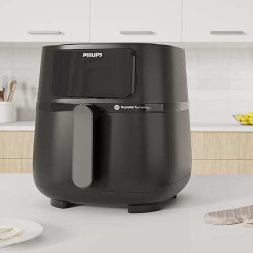 Philips Airfryer 5000 Series XXL, 7.2L (1.4Kg) - 6 portions, 16-in-1 Airfryer, Wifi connected, 90% Less fat with Rapid Air Technology, HomeID app (HD9285/91)