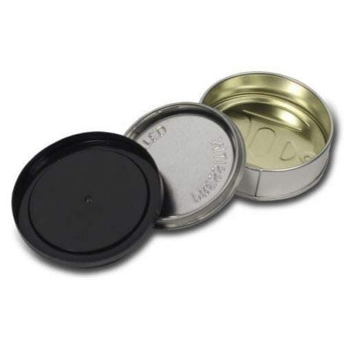 100ml Press It in Tuna Cans - Self Seal Tins with Black Plastic lids (20)