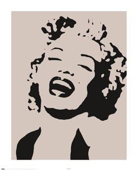 Marilyn Monroe - Stencil - Mini PAPER Poster