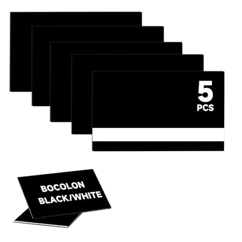 5 PCS Laser Engraving Double Color ABS Plastic Sheet,Two-Tone Laserable Engraving Plastic Sheets for Name Badge,Office Label,Laser Artistic Product,Size 7.8" x 11.73",Black/White