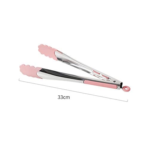 Kitchenware Dana Carrie Silicone spatula non-stick inner pot shovels high temperature resistant teaspoon of household food clips kitchen cooking utensils, food clip - Pink