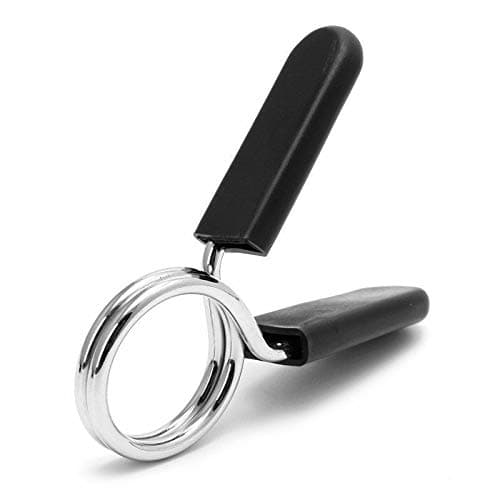 Spring Clip Collars, 1 inch (25 mm) for Smooth Dumbbell Handle or Standard Weightlifting Barbell (Pack of 4)