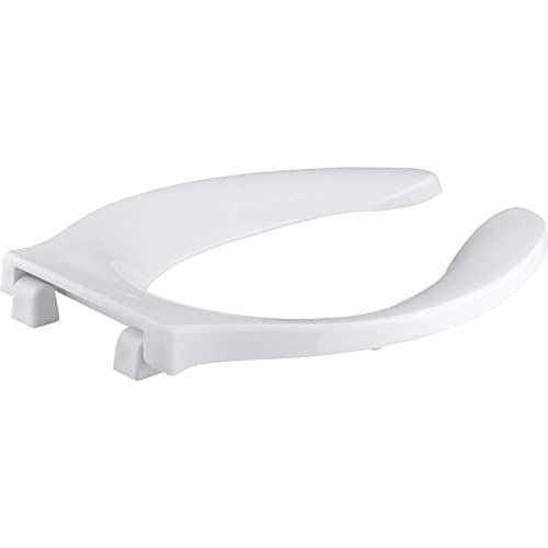 KOHLER K-4731-C-0 Stronghold Elongated Toilet Seat with Integrated Handle and Check Hinge, White