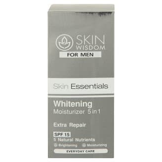 Skin Wisdom for Men - Skin Essentials Whitening Moisturizer 5 in 1 Extra Repair Spf 15,50 Ml, 1.75 Oz