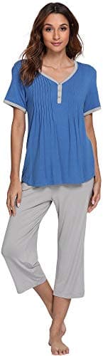 GYS Women's Bamboo Sleepwear Capri Pajama Set