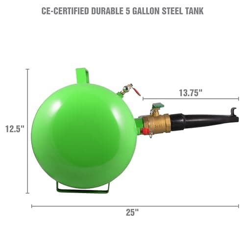 OEMTOOLS 24449 5 Gallon Tire Bead Seater, Tire Bead Sealer for 4”-24.5” Tires, 150 PSI Capacity Bead Blaster, CE-Certified Steel Tank