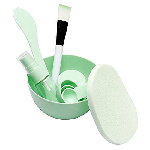 Face Mask Mixing Bowl Set, Lady Facial Care Mask Facemask Mixing Tool Sets, Light Green
