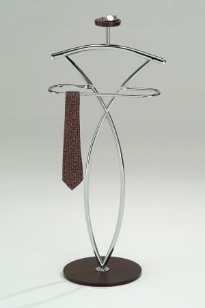 Inroom Furniture Designs CH-4195 Valet Chrome - Walnut Finish