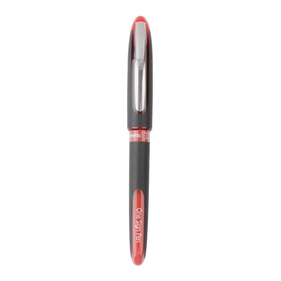 - Luxor Schneider, One Sign Roller Ball Pen - Red | 1.0 mm | 2000 mtrs writing length | Waterproof Ink | Consistent ink flow | Ideal for Professionals-Office essential