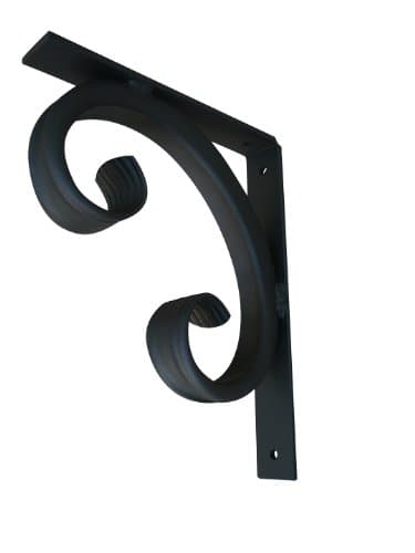 Shoreline Decorative 71/2”D X 10”L Heavy Duty 1” Standard “C” Shelf Bracket for Granite or Other Interior/Exterior Angle Support Use-Antique Iron Patina