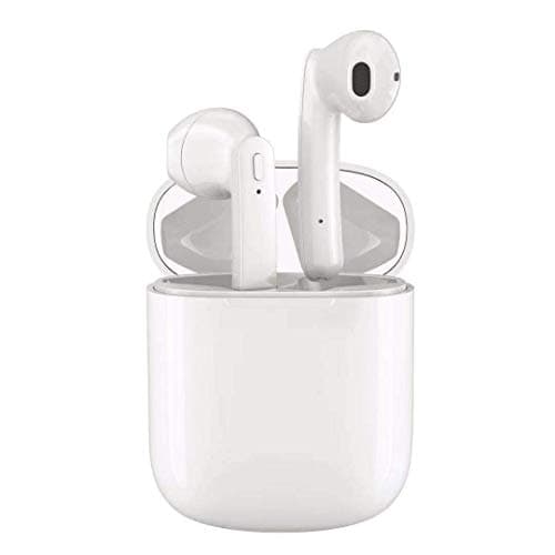 Wireless Earbuds Noise Canceling Sports 3D Stereo Headphones with [ 24Hr Playtime] IPX6 Waterproof, Pop-ups Auto Pairing, Built-in Binaural Mic Headset for Android/iPhone Apple Airpods