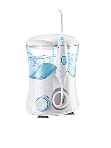 Water Flosser, ELLESYE Oral Irrigator 600ml with 9 Multifunctional Jet Tips, 3 Min Timer, Dental Water Flosser for Braces Care & Teeth Cleaning, Quiet Design for Adults & Kid Use White