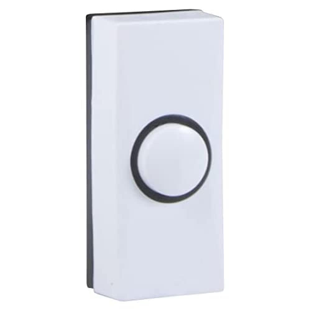 7910 Wired Bell Push, White, 2 Wire