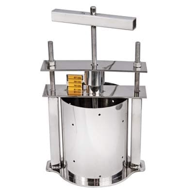 The Sausage Maker - Stainless Steel Cheese Press with Gauge