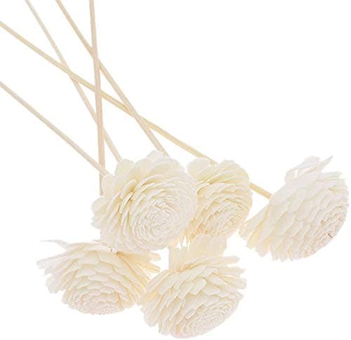 ROYAL SAPPHIRE Amos Rattan Reed iffuser Sticks 8inches with Flower Head Pack of 10 pcs