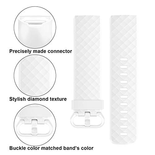 3 Pack Replacement Compatible for Fitbit Charge 3 Strap/Charge 4 Strap, Adjustable Replacement Sport Accessory Wristband for Fitbit Charge 3 / Charge 4