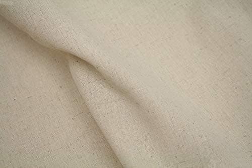Neutral Plain Cotton-Linen Blend Craft Embroidery Fabric Sold by The Mater