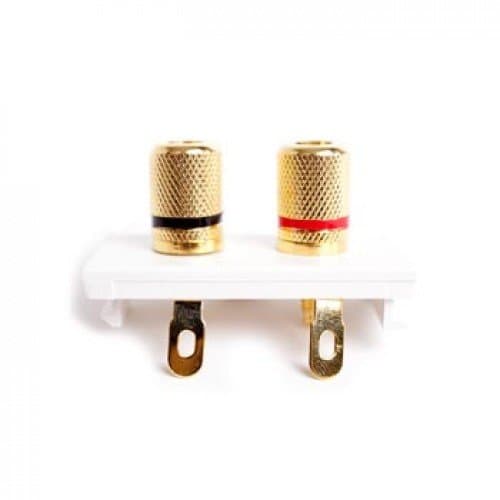 2 Speaker Euro Module. Red & Black Connectors. Solder White Modular. 25mm x 50mm