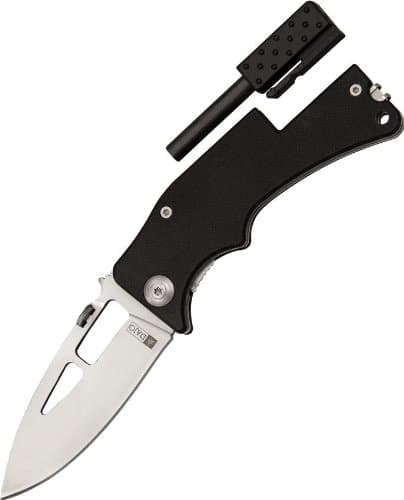 DAJO Adventure Gear Element Folding Knife with 3-Inch Stainless Steel Blade and Integrated Swedish Firesteel Fire Starter