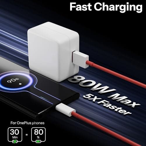 AILKIN 80W Power Adapter-Ultra Fast Charger for OnePlus with SUPERVOOC True 80W PD Charging|Compatible with OnePlus 12/12R/11/11R/10/10R,Nord CE3 Lite 5G,Nord2T 5G,Nord CE 2Lite 5G,Nord 5G