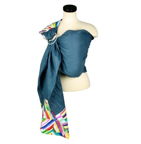 Snuggy Baby Linen Banded Ring Sling Baby Carrier (Prism)